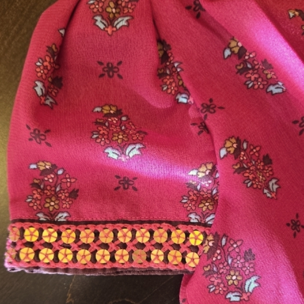 Monsoon London Dress From India Fabric & Style To Die For 12-18 Mos BOHO WHIMSY! - Picture 9 of 16